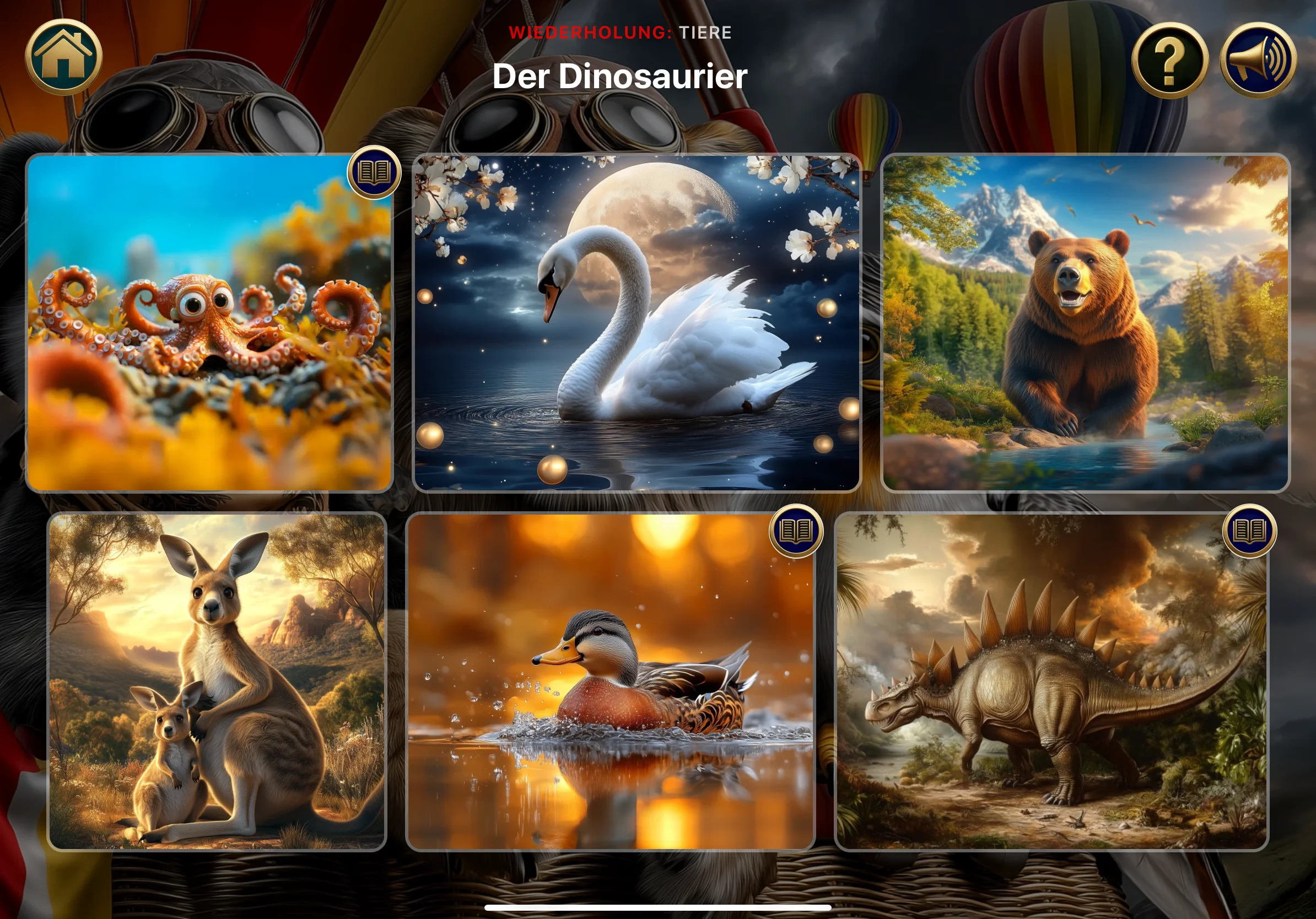 Wortschatz-Training: Tiere